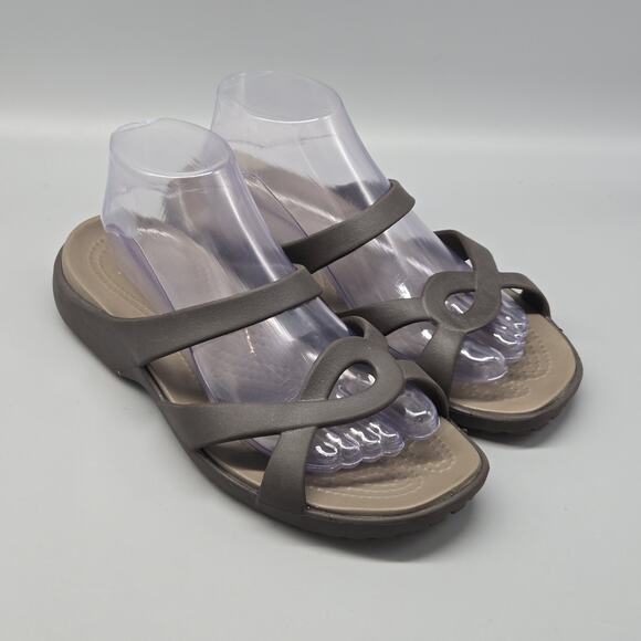 Crocs Meleen Twist Sandal Brown/ Taupe Sail Comfort Slip On Women's Size 9 - Picture 4 of 11